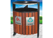钢木垃圾桶系列 型号：XC-0103
