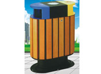 钢木垃圾桶系列 型号：XC-0302